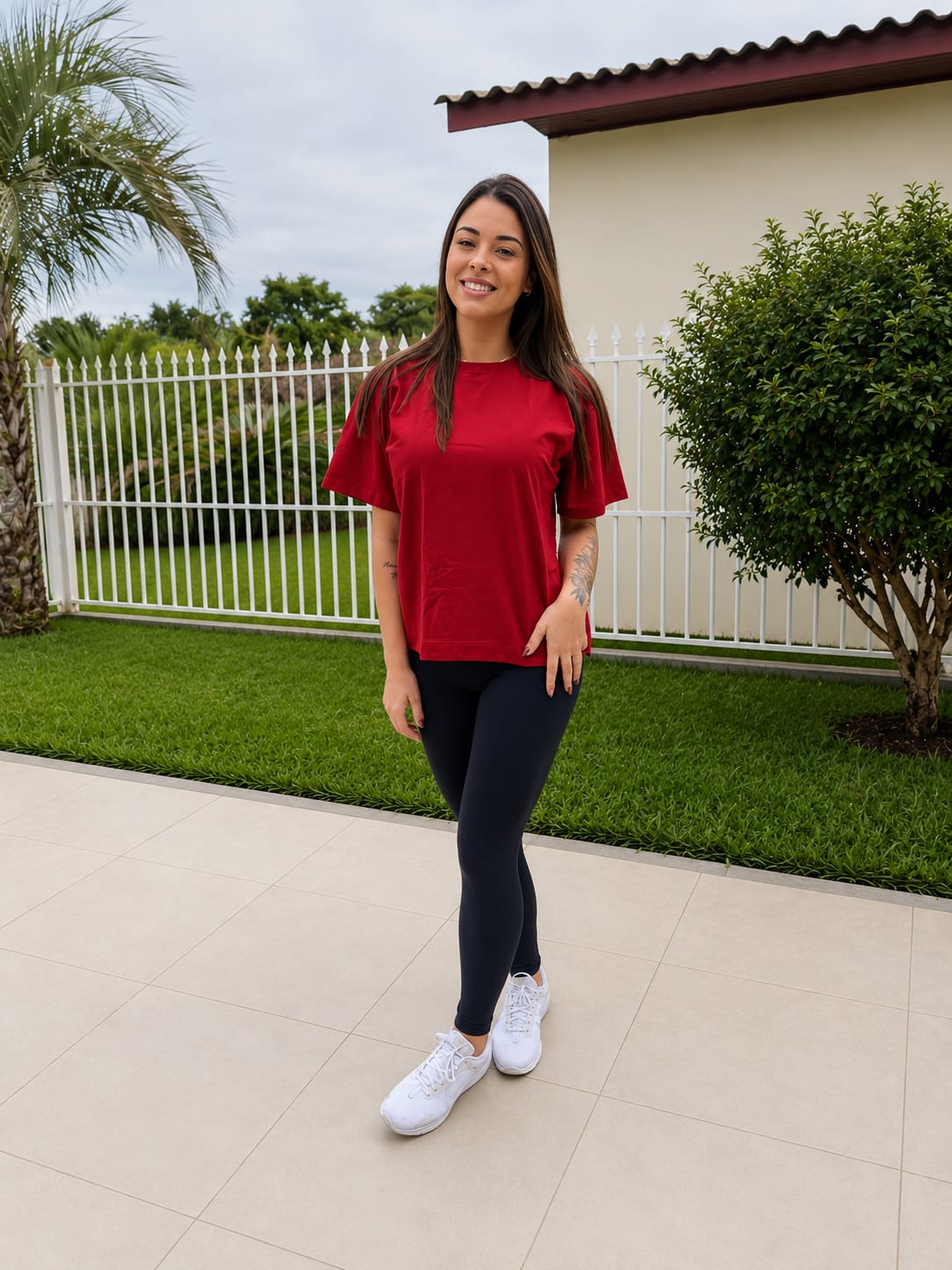 Camiseta Feminina Manga Curta Casual para o Dia a Dia