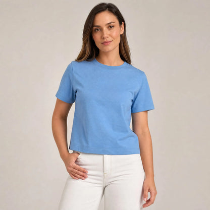 Camiseta Feminina Manga Curta Casual para o Dia a Dia