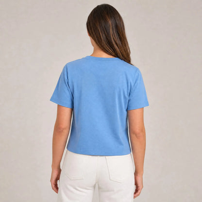 Camiseta Feminina Manga Curta Casual para o Dia a Dia