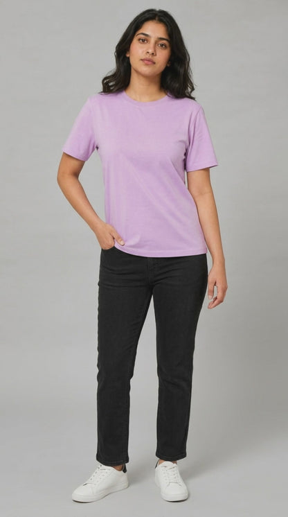 Camiseta Feminina Manga Curta Casual para o Dia a Dia